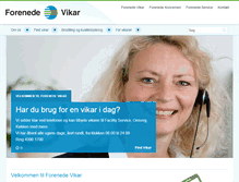 Tablet Screenshot of forenede-vikar.dk